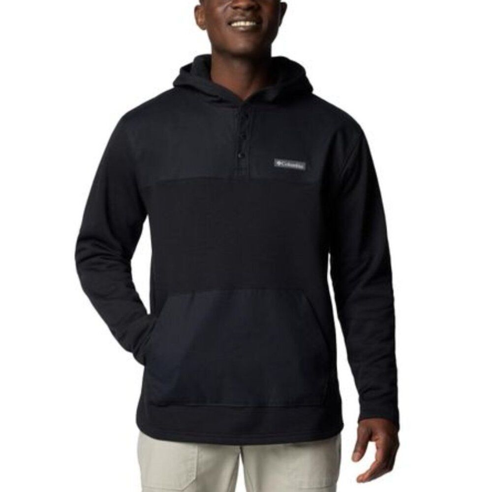 NWT Columbia Men's Pitchstone Overlay Hoodie Jacket Half Snap Performance Sz L